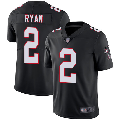 Atlanta Falcons Limited Black Men Matt Ryan Alternate Jersey NFL Football #2 Vapor Untouchable->nfl t-shirts->Sports Accessory